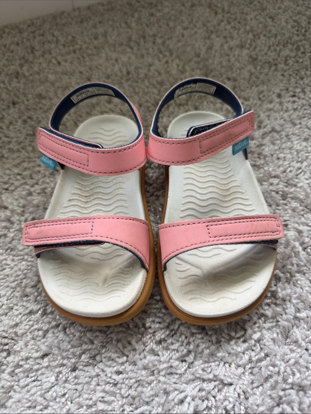 Native Shoes Pink Kids Adjustable Sandals